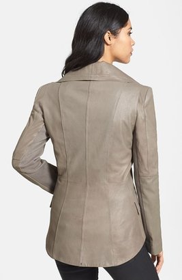 Dawn Levy 'Shelbi' Oversized Collar Leather Jacket