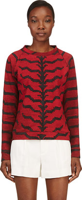 Altuzarra Red Tiger Stripe Sweatshirt