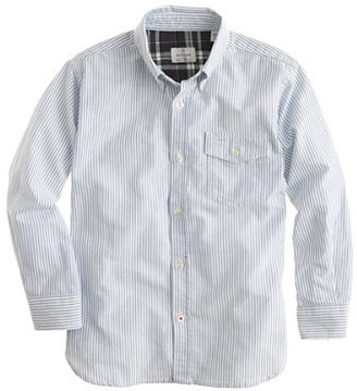 Hartford Boys' oxford shirt in vertical stripe