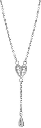 Love necklace in silver filigree