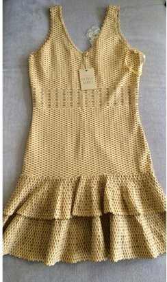 Torn By Ronny Kobo Yellow Cotton/elasthane Dress