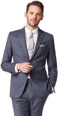 Banana Republic Tailored-Fit Textured Navy Wool Suit Jacket