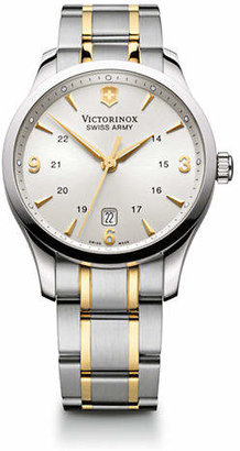 Swiss Army 566 Victorinox Swiss Army Chrono Classic Watch-TWO TONE-One Size