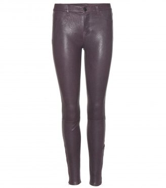 J Brand Mid-rise Stretch Leather Trousers