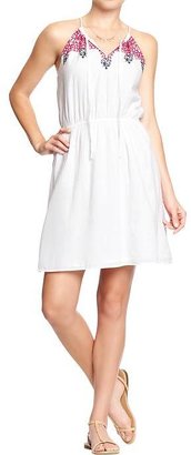 Old Navy Women's Embroidered Suspended-Neck Dresses