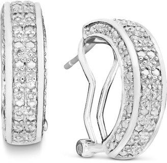 Townsend Victoria Rose-Cut Diamond Hoop Earrings in Sterling Silver (1/2 ct. t.w.)