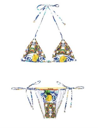 Dolce & Gabbana Maiolica-print bikini