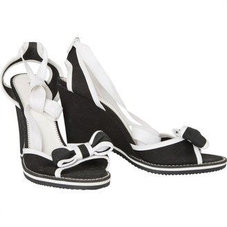 Marc Jacobs Black Cloth Sandals