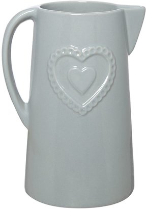 Linea Heart embossed jug, small