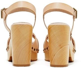 Nasty Gal Shoe Cult Hutton Leather Sandal - Nude