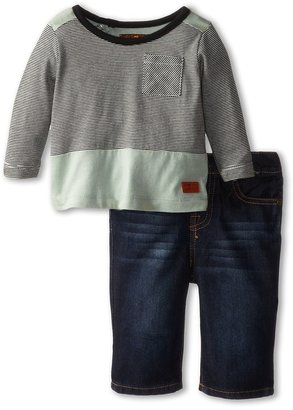 7 For All Mankind Kids Standard w/ Striped Tee (Infant)