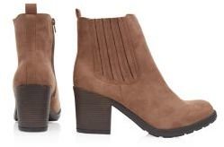 New Look Light Brown Block Heel Chelsea Boots