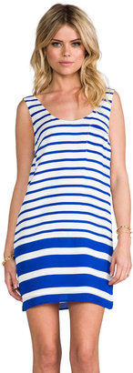 Joie Dawna C Striped Matte Silk Tank Dress