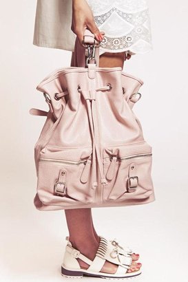 Dahlia Pink Drawstring Backpack