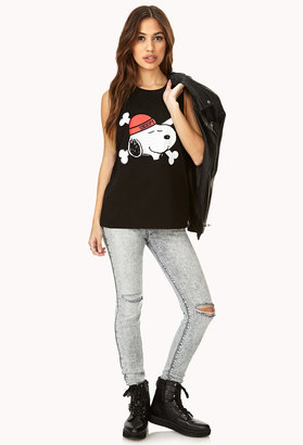 Forever 21 Snoopy Muscle Tee