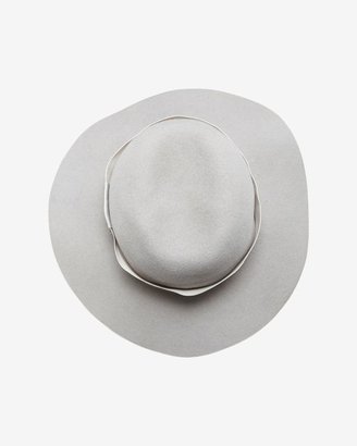 Hat Attack Ribbon Trim Felt Hat: Grey