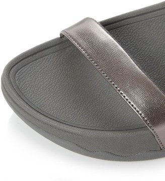 FitFlop Lulu slide plain lea 2 bar mule sandals