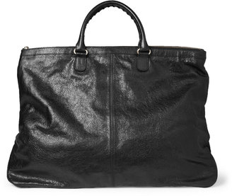 Balenciaga Creased-Leather Holdall Bag