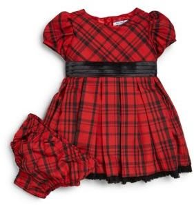 Hartstrings Infant Girl's Plaid Dress & Bloomers Set
