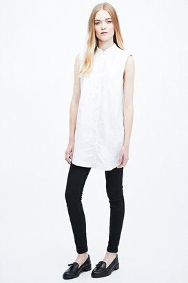 Cooperative Mariella Tux Shirt Dress in White