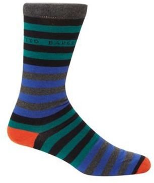 Ted Baker Turquoise multi striped socks