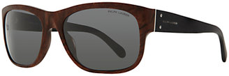 Polo Ralph Lauren PH4072 Wood Effect Framed Sunglasses, Vintage Brown