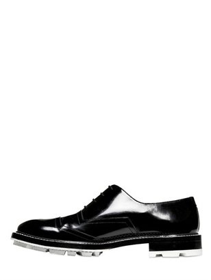 Jil Sander Contrast Stitching Brushed Leather Shoes