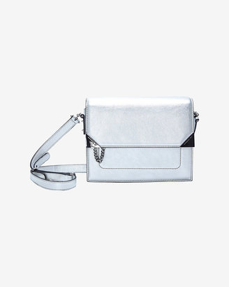 Barbara Bui Flap Box Bag: Silver