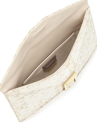 Kara Ross Prunella Cork Clutch Bag, White