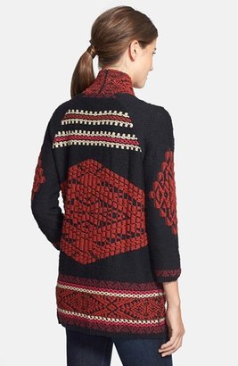 Lucky Brand Jacquard Sweater Coat