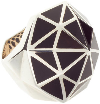 Stephen Webster Silver 925 Shattered Ring With Black Onyx