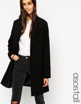 ASOS Tall TALL Exclusive Long Slim Coat - Black