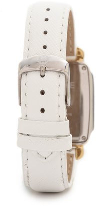 Michele 18mm Saffiano Leather Watch Strap