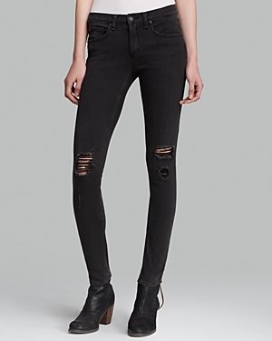 Rag & Bone jean Jean Jeans - The Skinny in Soft Rock with Holes