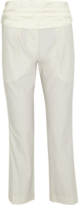 Vionnet Silk-trimmed wool-blend tapered pants