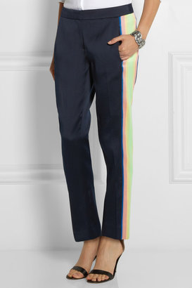 J.Crew Collection Ace striped satin-twill tapered pants