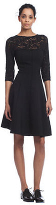 Tracy Reese Three-Quarter Sleeve Dress with Lace