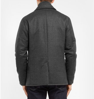 Façonnable Wool-Flannel Jacket with Detachable Insert