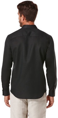 Cubavera Big & Tall Long Sleeve 2 Pocket Linen Embroidered Shirt