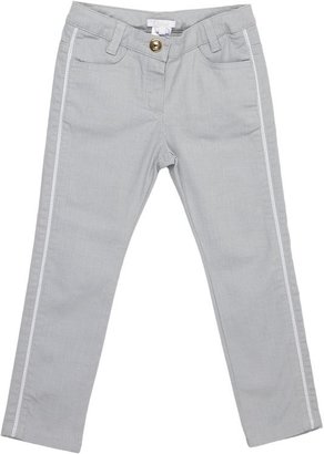 Chloé Embroidered-Stripe Jeans-Grey