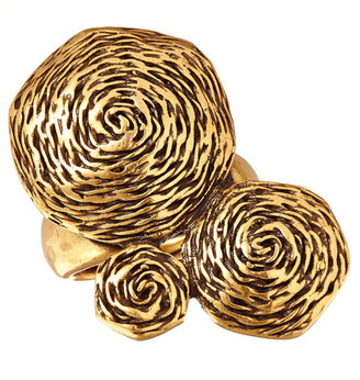 Oscar de la Renta Gold-Tone Swirl Ring