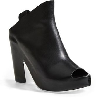 Balenciaga Calfskin Leather Open Toe Platform Mule (Women)