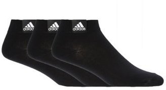 adidas pack of three black trainer socks