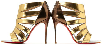 Christian Louboutin Beauty K Metallic Cage Red Sole Sandal