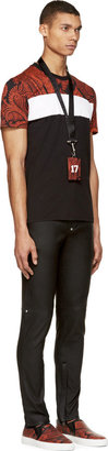 Givenchy Black Leather Skinny Trousers