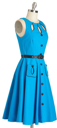 Swell-Heeled Dress in Cerulean A-line