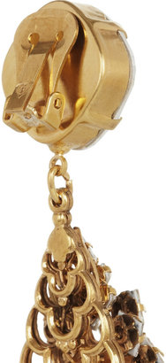 Swarovski Bijoux Heart Gold-plated crystal clip earrings
