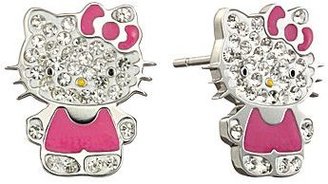 Hello Kitty Crystal Earrings Stainless Steel