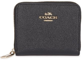 Coach Black mini grained leather wallet