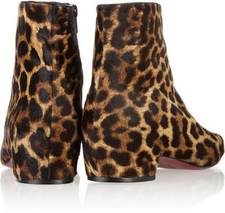 Christian Louboutin Tounoir leopard-print calf hair ankle boots